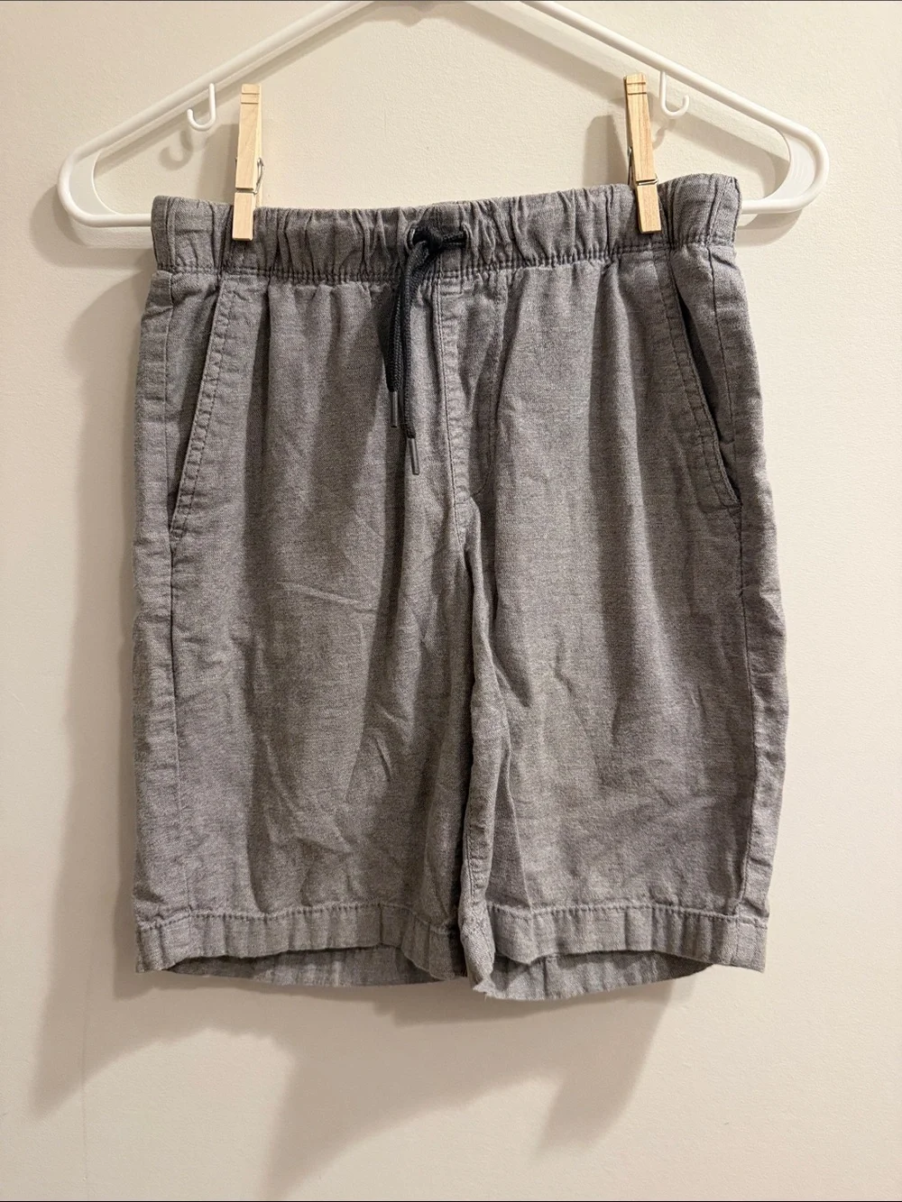 Old Navy Boys Heather Gray Athletic Drawstring Shorts